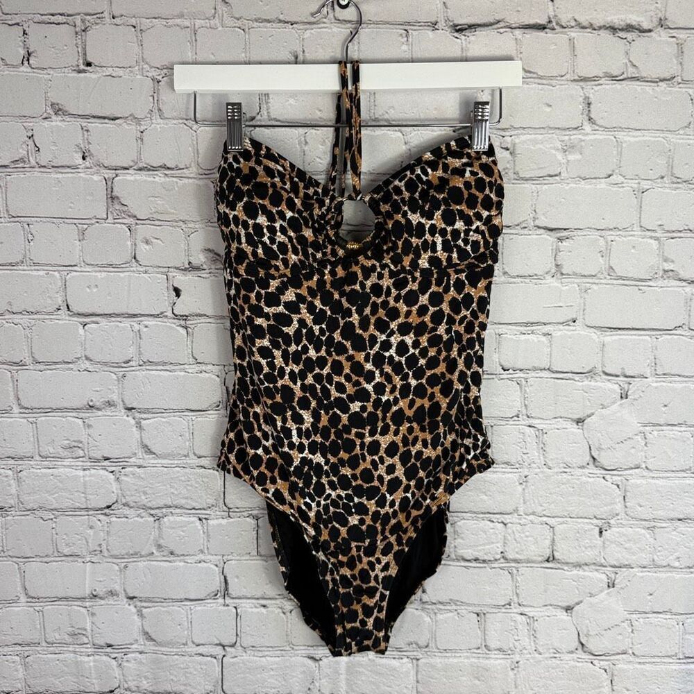 ViX Paula Hermanny Leopard Print One-Piece NWT Size 10